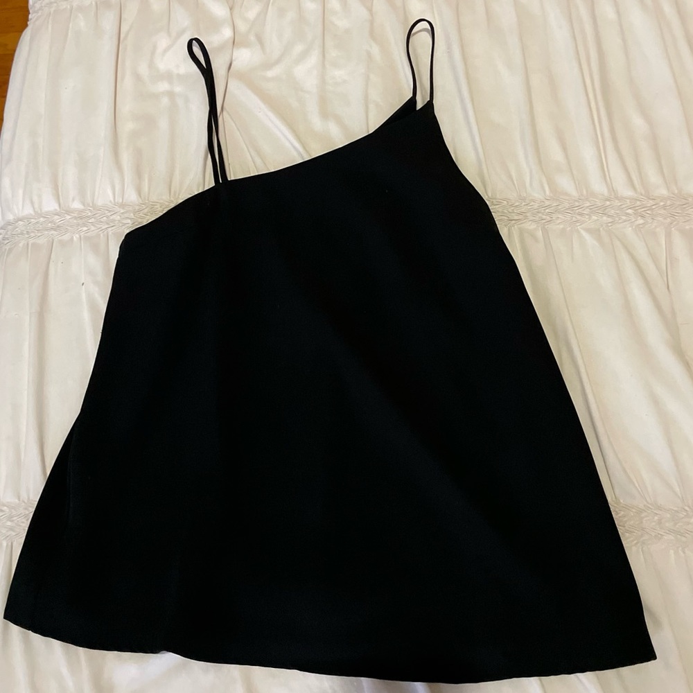 Asymmetrical black strap tank from Tobi - size S